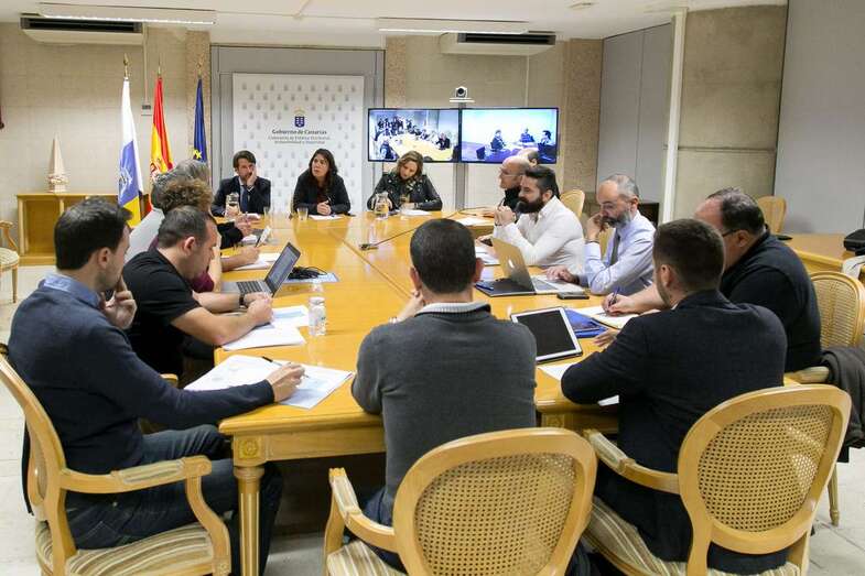 La reunión del comité científico de Pevolca (Foto TA)